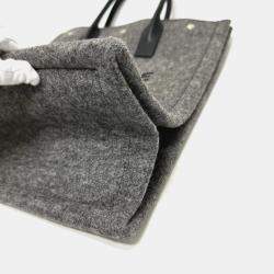Saint Laurent Gray/Black Shoulder Tote Bag
