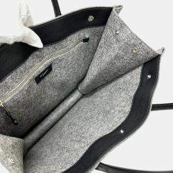 Saint Laurent Gray/Black Shoulder Tote Bag
