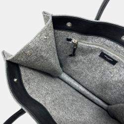 Saint Laurent Gray/Black Shoulder Tote Bag