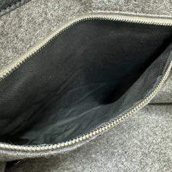 Saint Laurent Gray/Black Shoulder Tote Bag