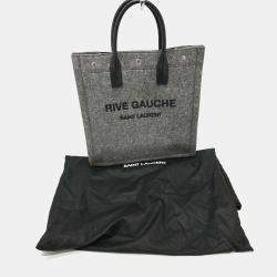 Saint Laurent Gray/Black Shoulder Tote Bag