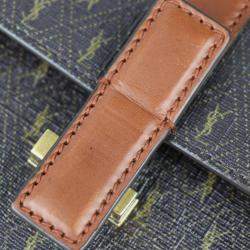 Saint Laurent Brown Leather Le Monogram Satchel Shoulder Bag