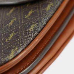 Saint Laurent Brown Leather Le Monogram Satchel Shoulder Bag