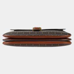 Saint Laurent Brown Leather Le Monogram Satchel Shoulder Bag