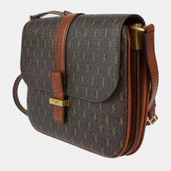 Saint Laurent Brown Leather Le Monogram Satchel Shoulder Bag