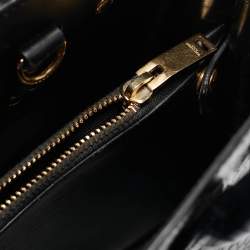 Saint Laurent Black Croc Embossed Leather Baby Classic Sac De Jour Tote