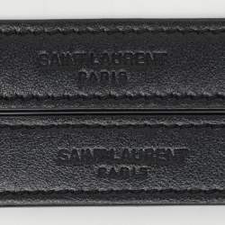 Pre Owned Saint Laurent Black Matelassé Leather Medium Loulou Shoulder Bag