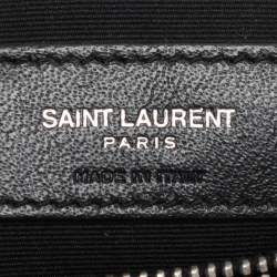 Pre Owned Saint Laurent Black Matelassé Leather Medium Loulou Shoulder Bag