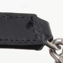 Pre Owned Saint Laurent Black Matelassé Leather Medium Loulou Shoulder Bag