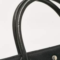 Pre Owned Saint Laurent Black Canvas and Leather North South Rive Gauche Tote