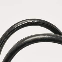 Pre Owned Saint Laurent Black Canvas and Leather North South Rive Gauche Tote