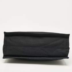 Pre Owned Saint Laurent Black Canvas and Leather North South Rive Gauche Tote