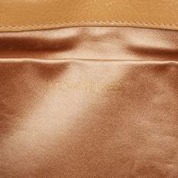 Saint Laurent Beige Patent Leather Belle De Jour Clutch