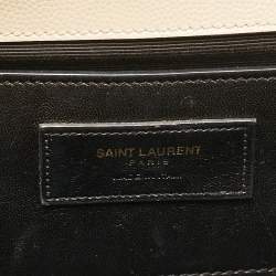 Pre Owned Saint Laurent Beige Leather Medium Kate Shoulder Bag