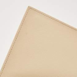 Pre Owned Saint Laurent Beige Leather Medium Kate Shoulder Bag