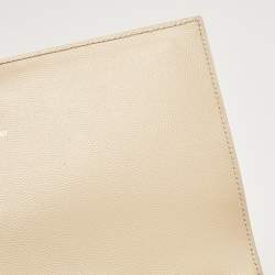 Pre Owned Saint Laurent Beige Leather Medium Kate Shoulder Bag