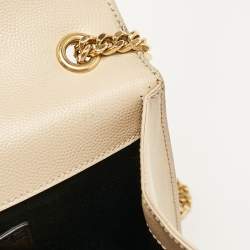 Pre Owned Saint Laurent Beige Leather Medium Kate Shoulder Bag