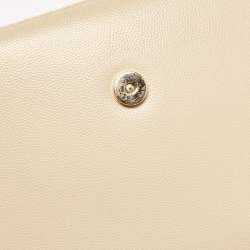 Pre Owned Saint Laurent Beige Leather Medium Kate Shoulder Bag