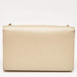 Pre Owned Saint Laurent Beige Leather Medium Kate Shoulder Bag