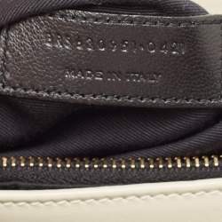 Pre Owned Saint Laurent White Quilted Leather Toy Loulou Crossbody Bag