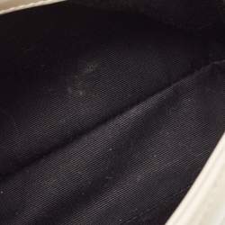 Pre Owned Saint Laurent White Quilted Leather Toy Loulou Crossbody Bag