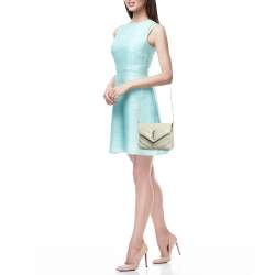 Pre Owned Saint Laurent White Quilted Leather Toy Loulou Crossbody Bag