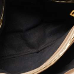 Pre Owned Saint Laurent Beige Matelassé Leather Medium Loulou Shoulder Bag