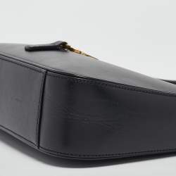 Pre Owned Saint Laurent Black Leather LE 5 À 7 Shoulder Bag
