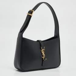 Pre Owned Saint Laurent Black Leather LE 5 À 7 Shoulder Bag