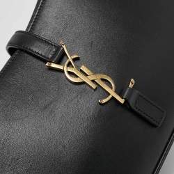 Pre Owned Saint Laurent Black Leather LE 5 À 7 Shoulder Bag