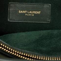 Pre Owned Saint Laurent Green Leather Small Classic Sac De Jour Tote