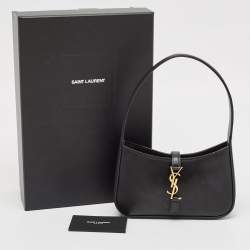 Saint Laurent Black Leather Mini LE 5 À 7 Bag