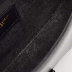Saint Laurent Black Leather Mini LE 5 À 7 Bag