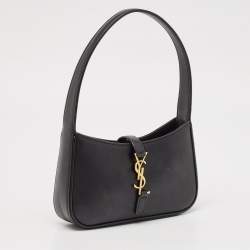 Saint Laurent Black Leather Mini LE 5 À 7 Bag