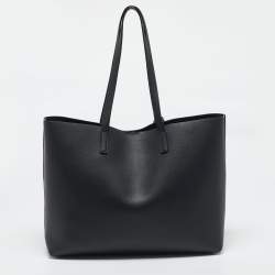 Saint Laurent Black Leather E/W Shopper Tote
