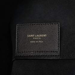 Saint Laurent Black Leather E/W Shopper Tote