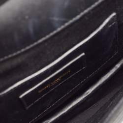 Saint Laurent Black Leather Monogram Envelope Chain Bag