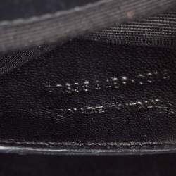 Saint Laurent Black Leather Monogram Envelope Chain Bag