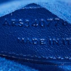 Pre Owned Saint Laurent Blue Leather Nano Classic Sac De Jour Tote