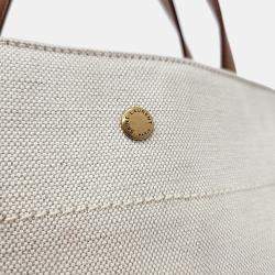 Saint Laurent Beige Canvas Foldable Tote Bag