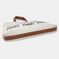 Saint Laurent Beige Canvas Foldable Tote Bag