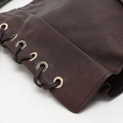 Saint Laurent Paris Brown Leather Mombasa Hobo