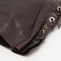 Saint Laurent Paris Brown Leather Mombasa Hobo