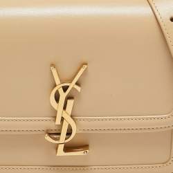 Saint Laurent Beige Leather Small Solferino Crossbody Bag