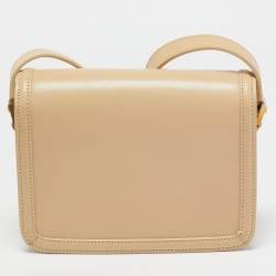 Saint Laurent Beige Leather Small Solferino Crossbody Bag