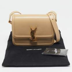 Saint Laurent Beige Leather Small Solferino Crossbody Bag