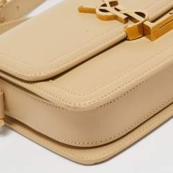 Saint Laurent Beige Leather Small Solferino Crossbody Bag