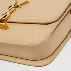 Saint Laurent Beige Leather Small Solferino Crossbody Bag