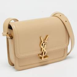 Saint Laurent Beige Leather Small Solferino Crossbody Bag