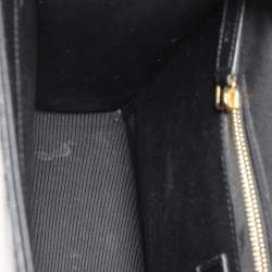 Pre Owned Saint Laurent Black Chevron Leather Large Monogram Envelope Shoulder Bag